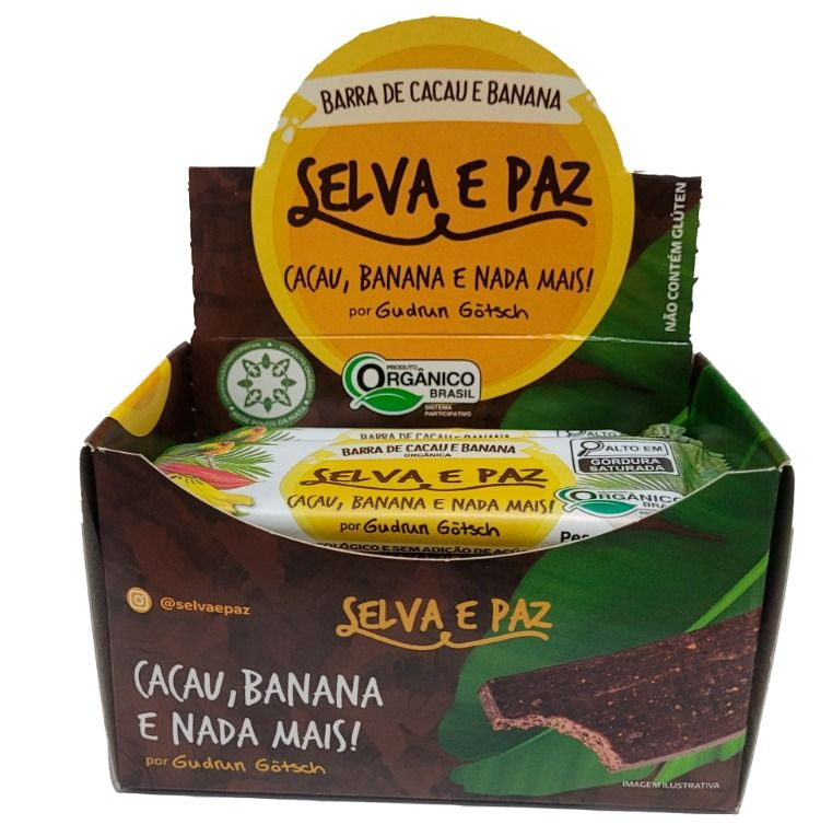 Barra Orgânica de Cacau e Banana SelvaePaz 30g Barra Orgânica de Cacau e Banana SelvaePaz 30g