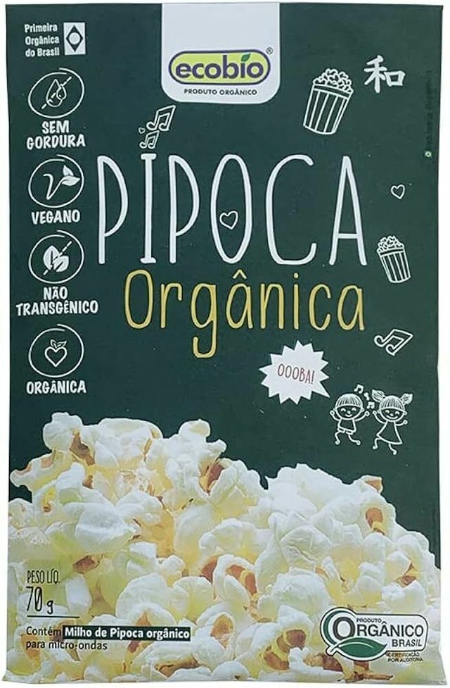 Pipoca Orgânica para Microondas ECOBIO 70g Pipoca Orgânica para Microondas ECOBIO 70g