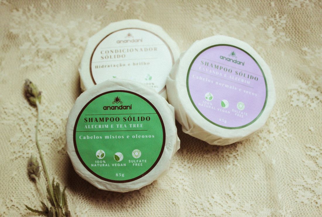 Shampoo Sólido Lavanda e Alecrim (cabelos normais e secos) 85g Anandaní