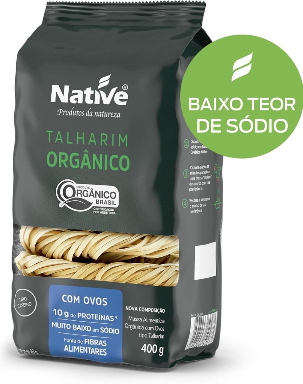 Talharim Orgânico com Ovos NATIVE 400g Talharim Orgânico com Ovos NATIVE 400g