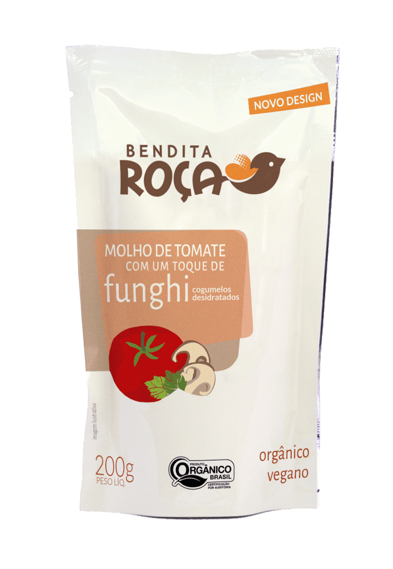 Molho de Tomate Sachê FUNGHI Bendita Roça Orgânico - 200g