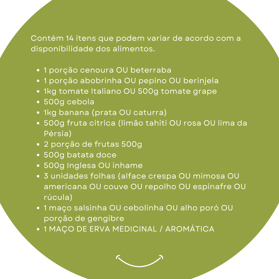 4x Cesta Orgânica EQUILÍBRIO - 14 ITENS (ENTREGA SEMANAL)