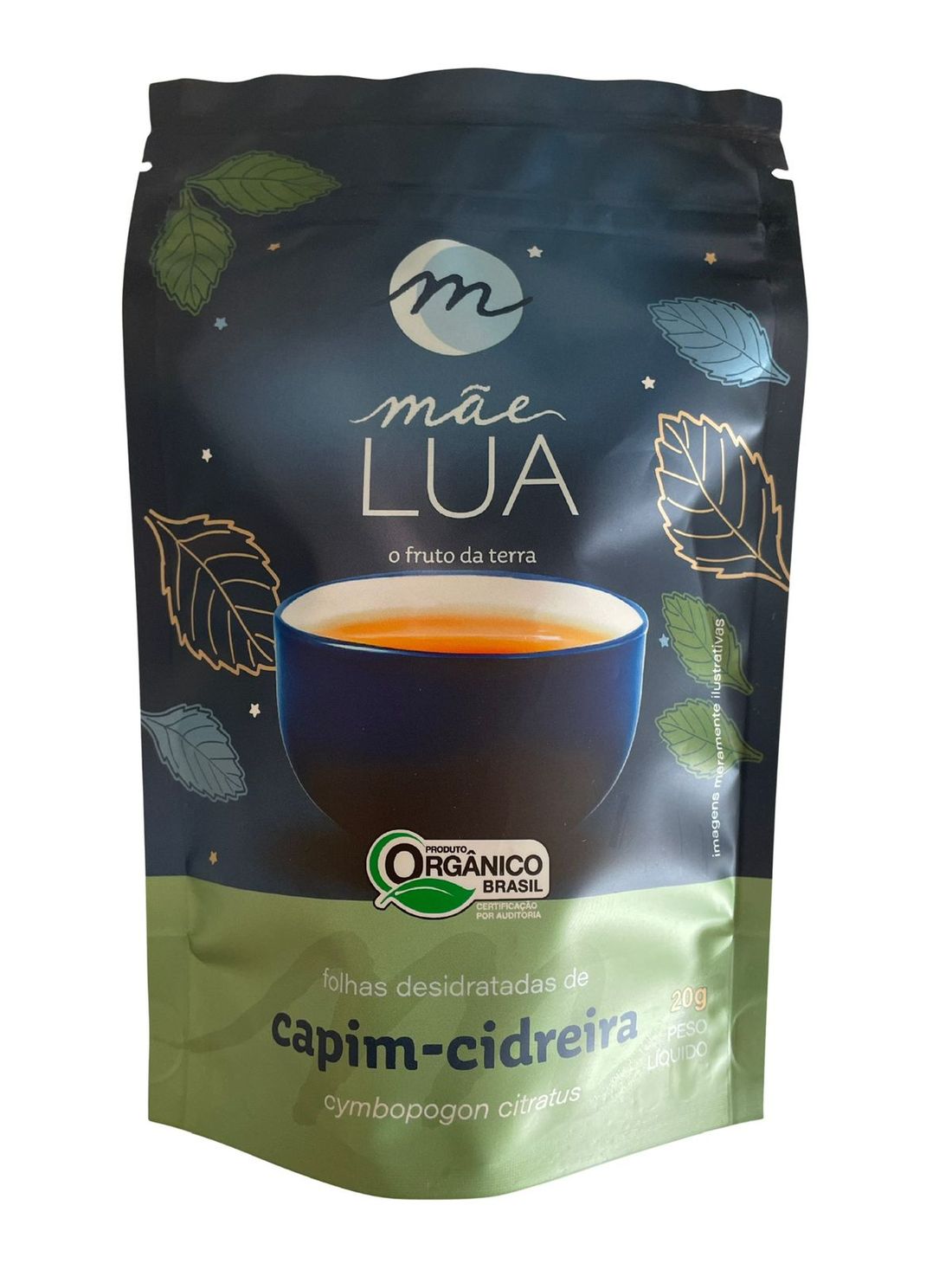 Chá de Capim Cidreira Desidratado Orgânico (20g)- Mãe Lua