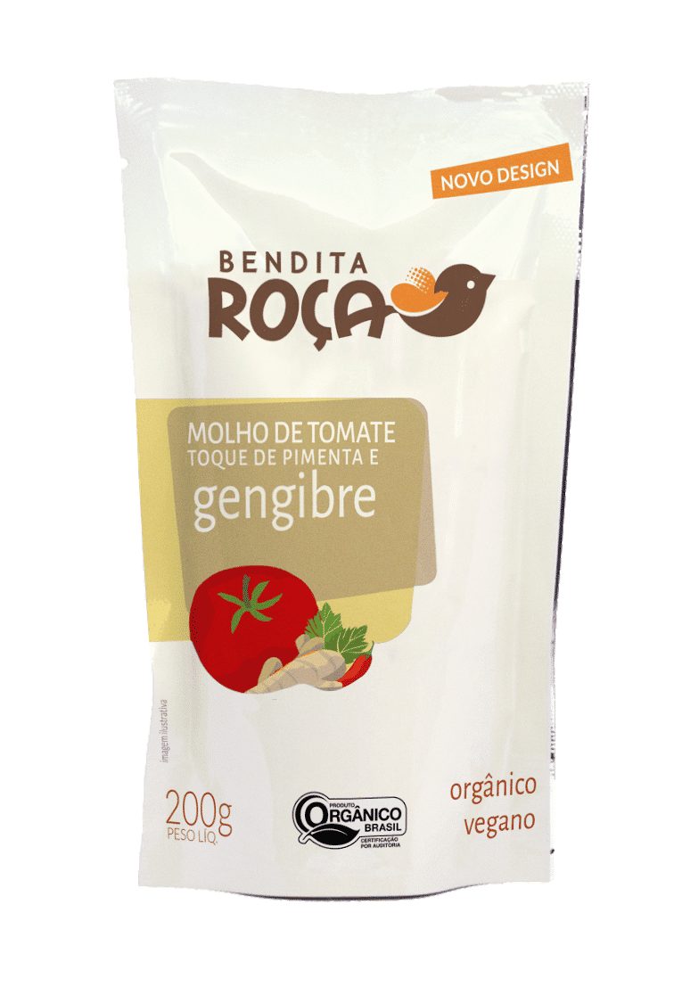 Molho de Tomate Sachê GENGIBRE Bendita Roça Orgânico - 200g