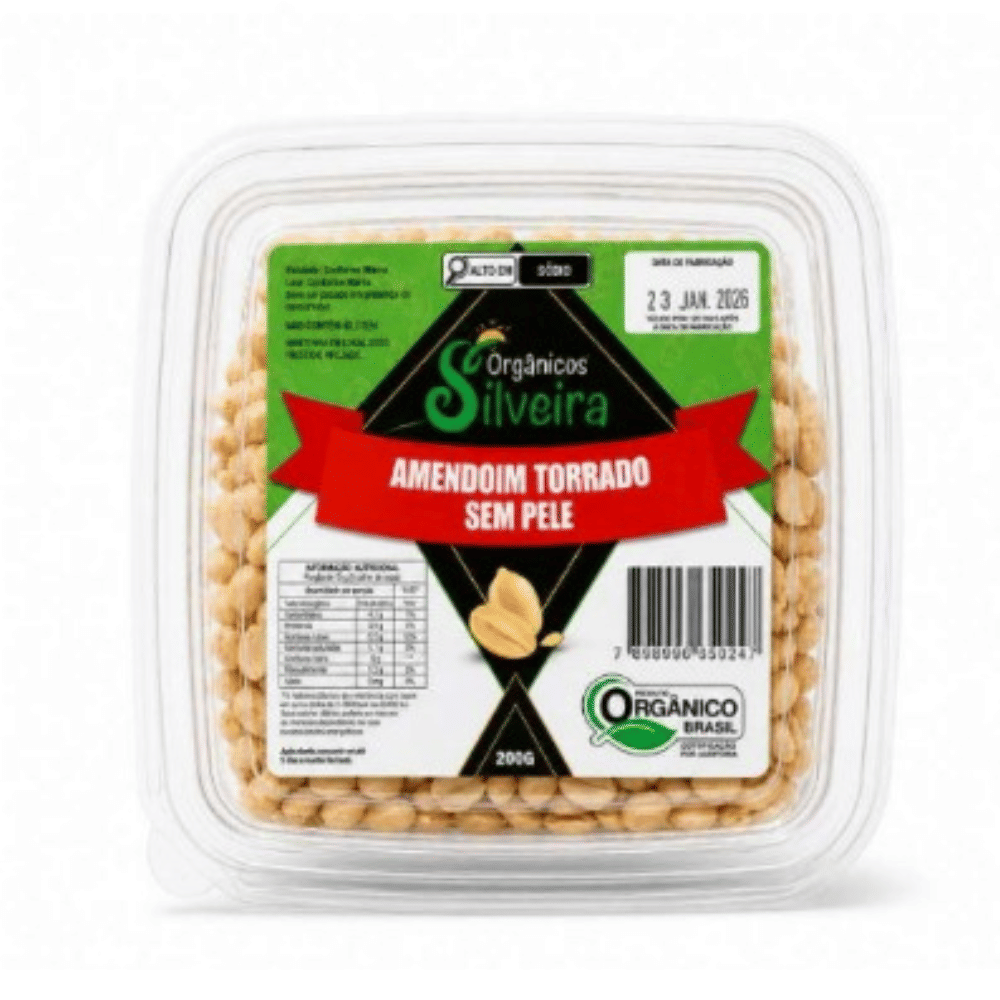 Amendoim Torrado sem Pele Orgânicos Silveira 200g Amendoim Torrado sem Pele Orgânicos Silveira 200g