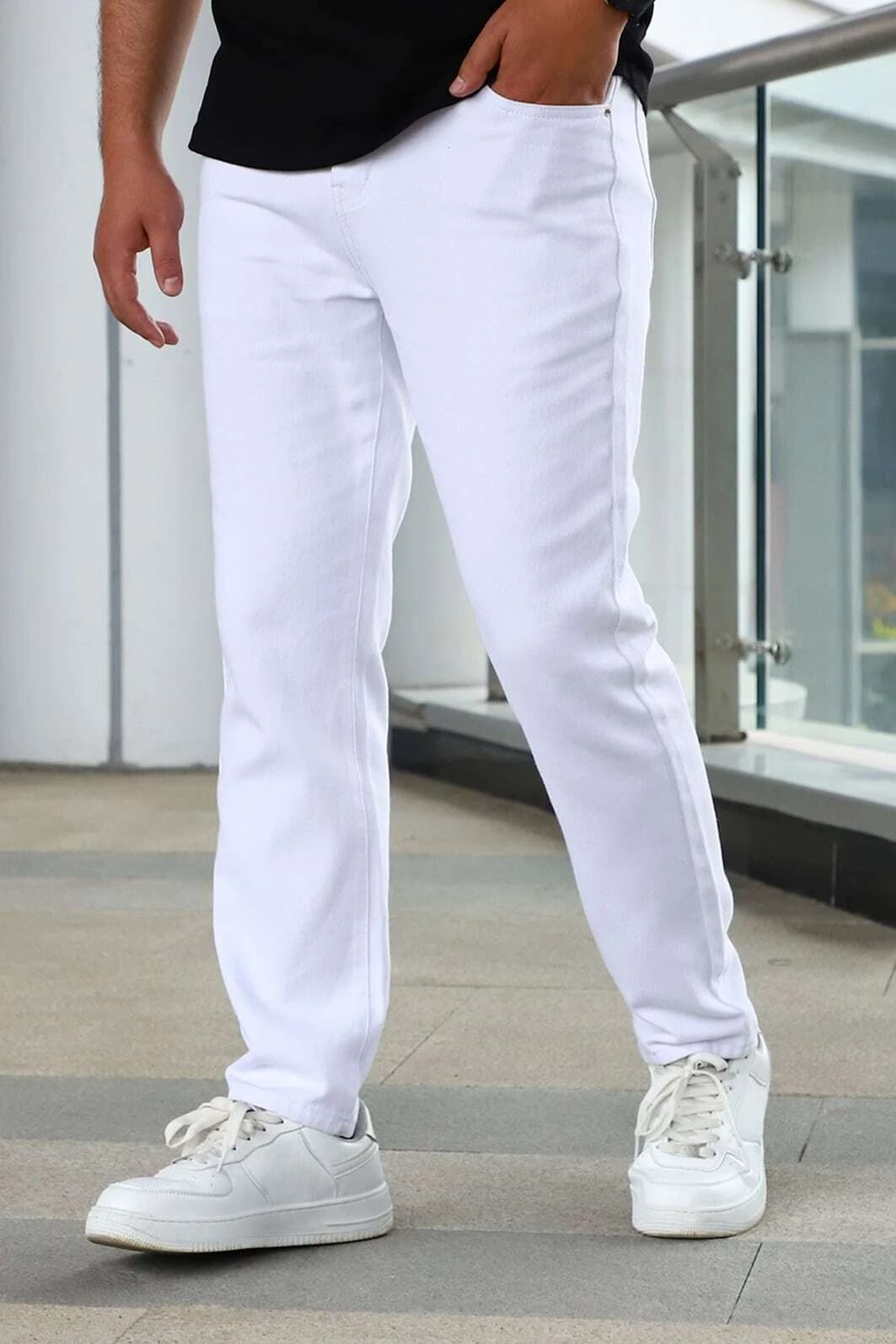 CALÇA JEANS PENTAGONO BRANCO