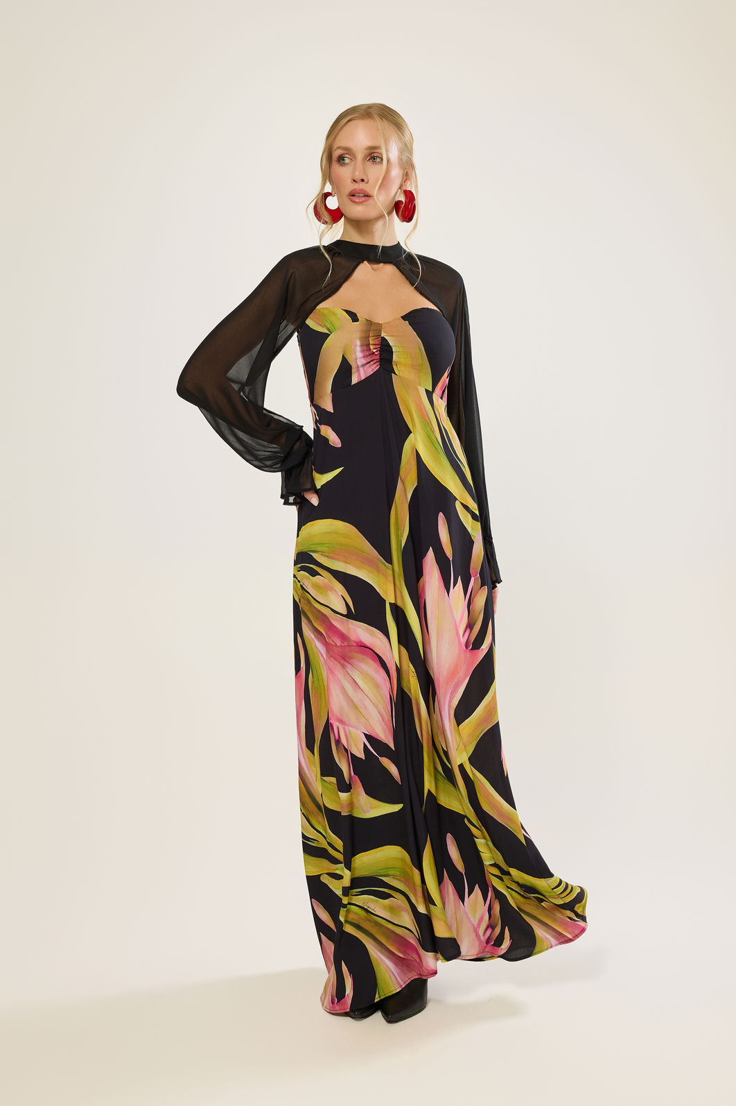 Vestido Longo Estampa Exclusiva Vestido Longo Estampa Exclusiva