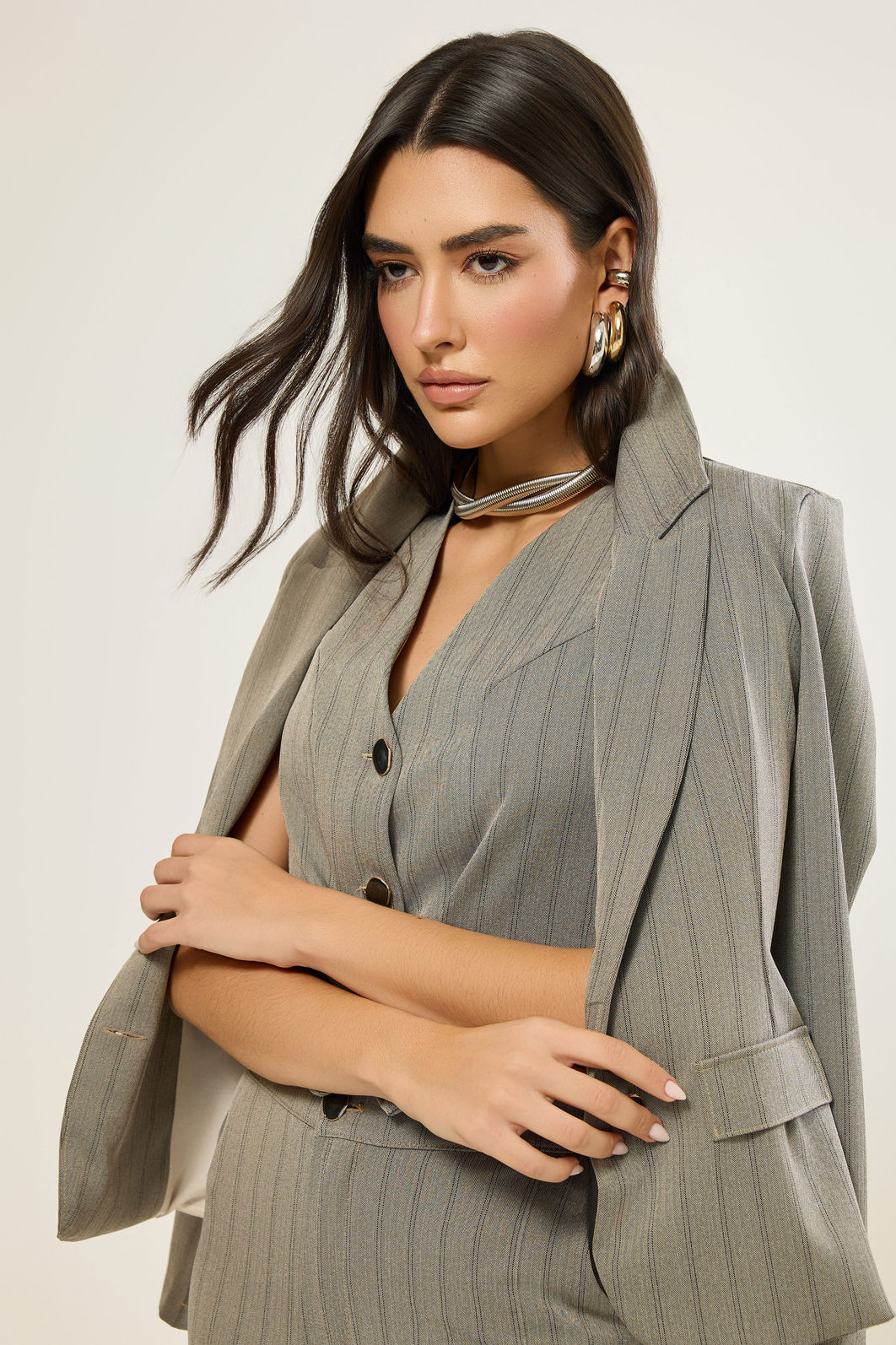 Blazer Alfaiataria Listrada Blazer Alfaiataria Listrada