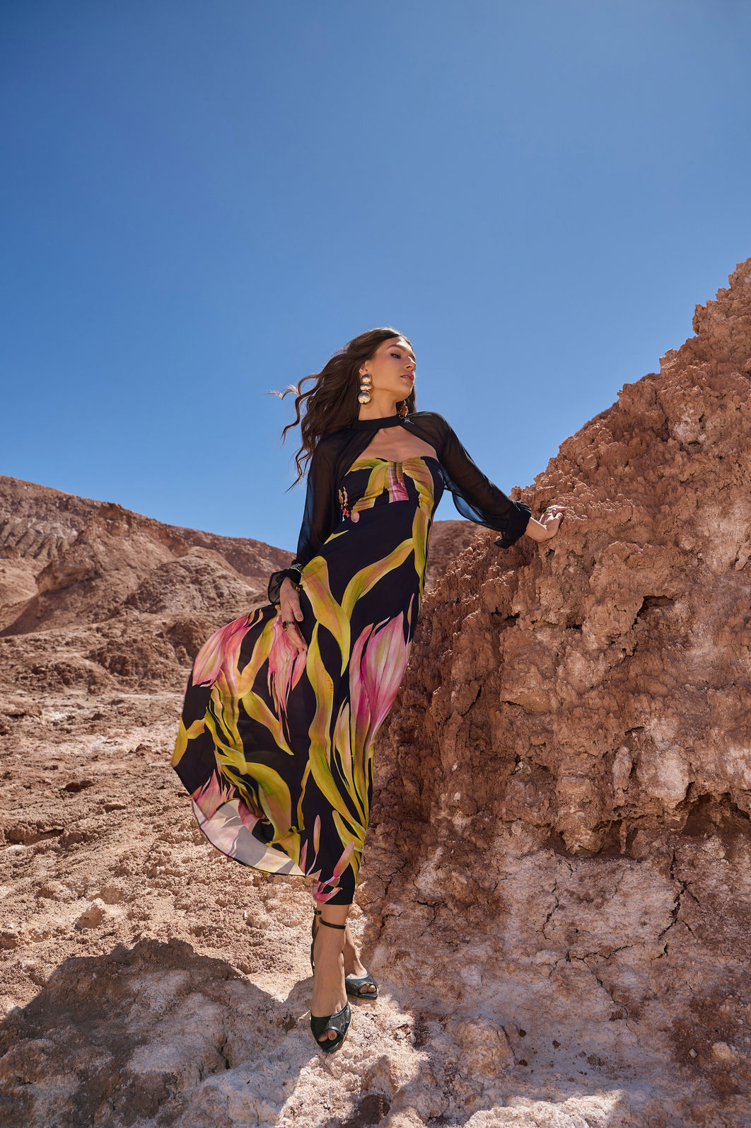 Vestido Longo Estampa Exclusiva Vestido Longo Estampa Exclusiva