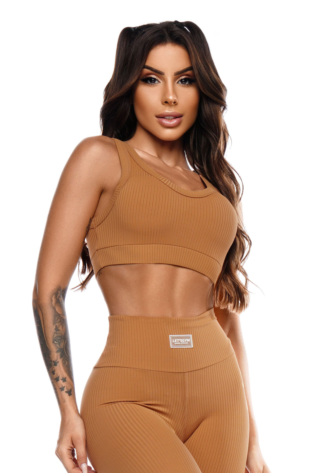 OQQ Womens 2 Piece Crop Top Ribbed Seamless Workout Exercise Yoga Basic  Long Sleeve Crop Tops