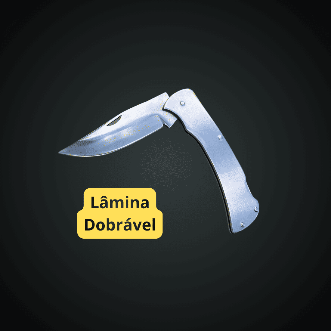 Canivete de Bolso c/Trava de Segurança - Aço inox