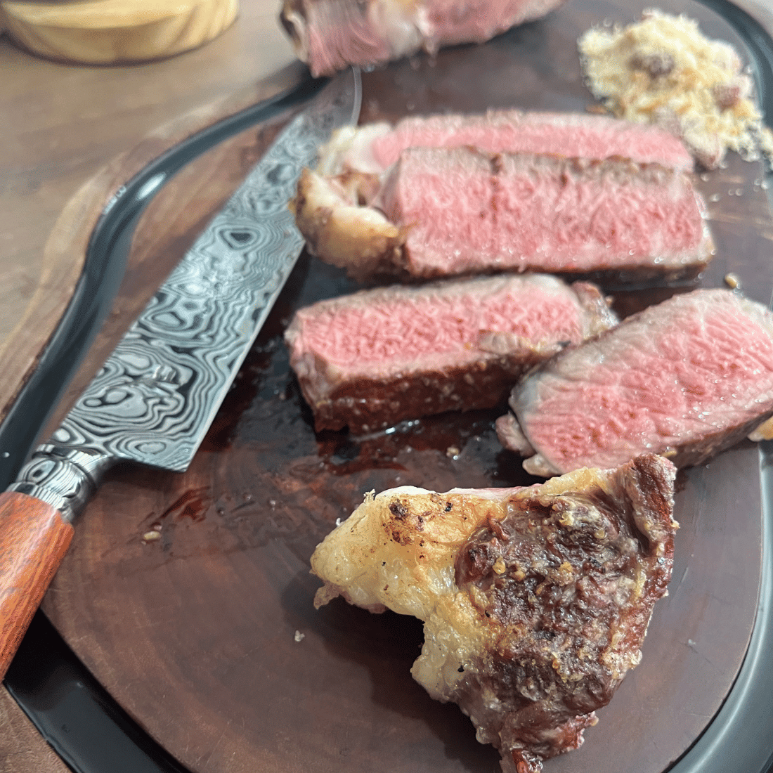 Faca Churrasco VF Artesanal 9" Forjada Aço Damasco Faca Churrasco VF Artesanal 9" Forjada Aço Damasco
