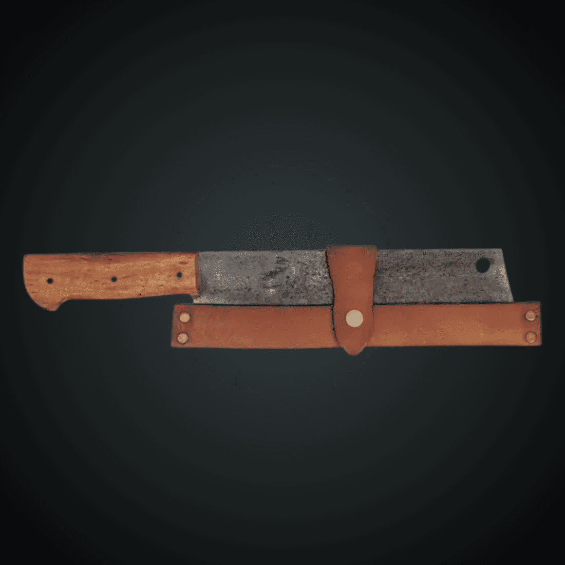 Cutelo Machete VF 10“ Aço Carbono 1070 - Brut Forj - 5mm - Cabo Madeira Guajuvira