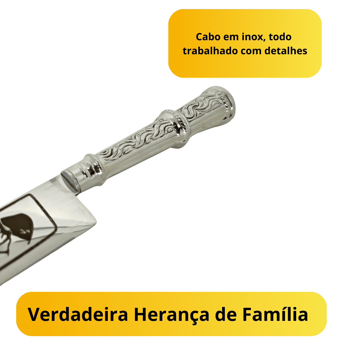 Faca Churrasco 9“ VF Prateada Tradição Centenaria Aço Inox 420c Faca Churrasco 9“ VF Prateada Tradição Centenaria Aço Inox 420c
