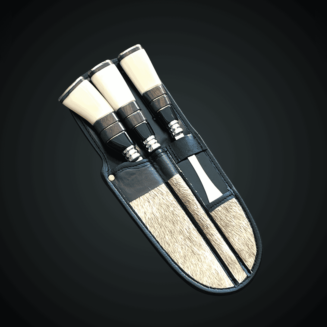 Kit VF Faca, Chaira e Garfo 8" Aço Inox 420 - Cabo Osso, Resina e Madeira Kit VF Faca, Chaira e Garfo 8" Aço Inox 420 - Cabo Osso, Resina e Madeira