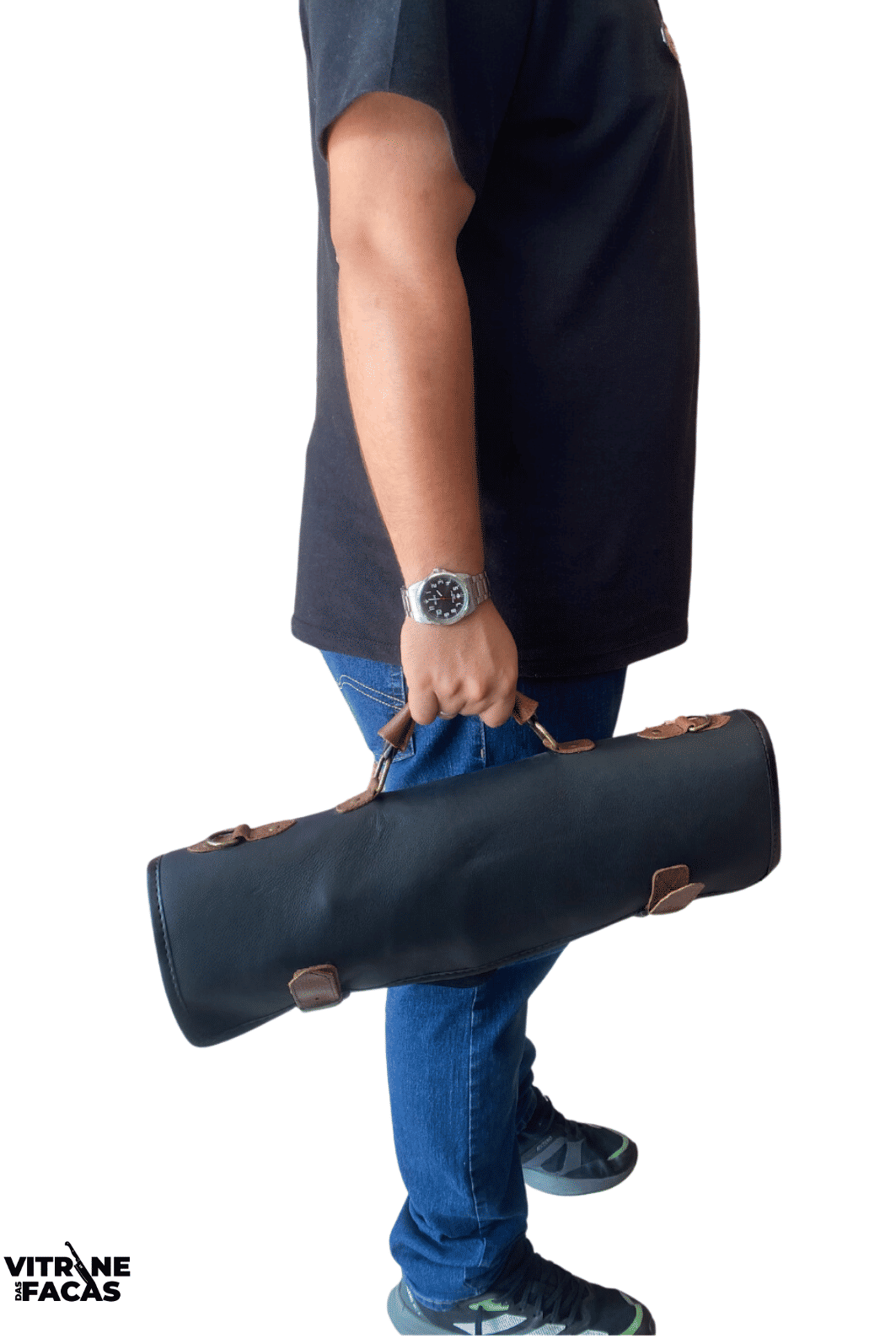 Porta Facas P/8 unidades - Couro Legítimo