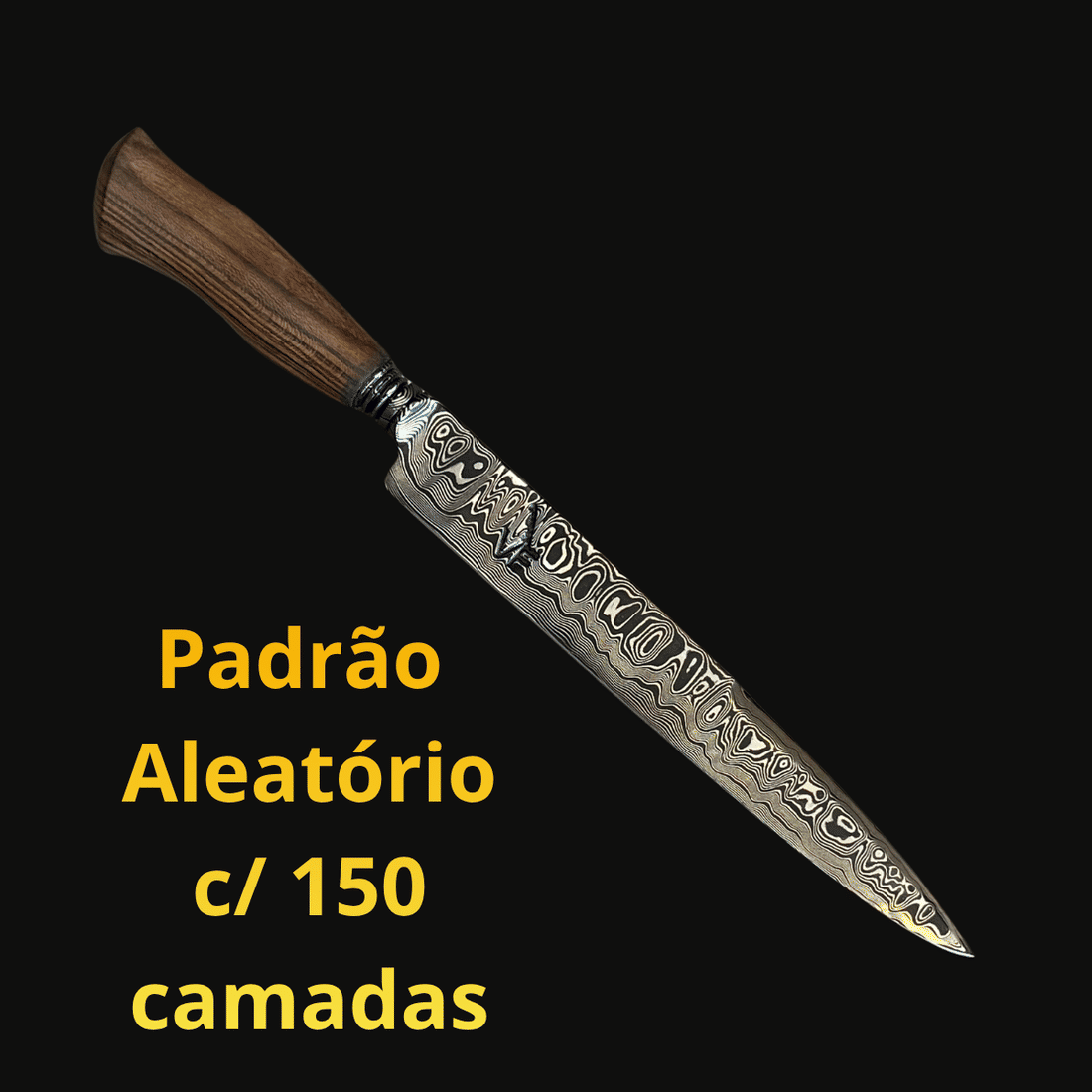 Faca Churrasco VF Artesanal 9" Forjada Aço Damasco Faca Churrasco VF Artesanal 9" Forjada Aço Damasco