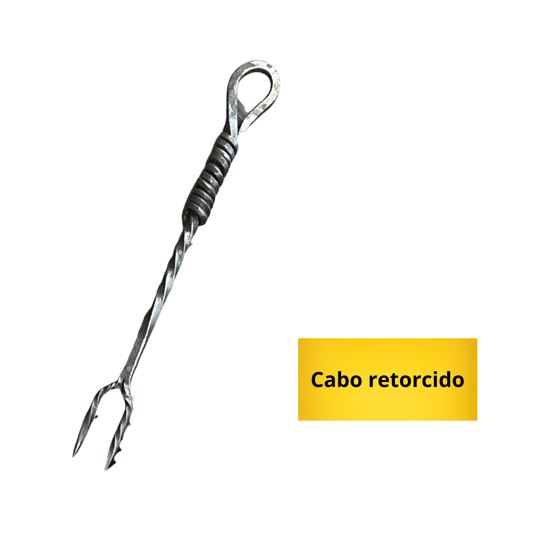 Garfo Forjado Rústico Torcido 100% carbono