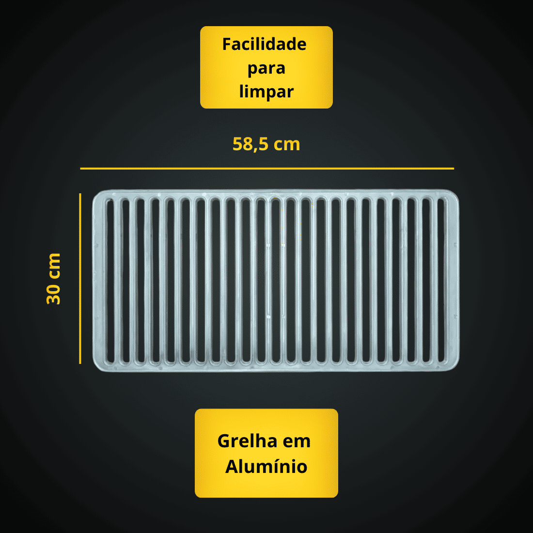 Churrasqueira Diamante Grande Bafo Alumínio com Pés Durafort – Cor Preto Craquelado Churrasqueira Diamante Grande Bafo Alumínio com Pés Durafort – Cor Preto Craquelado