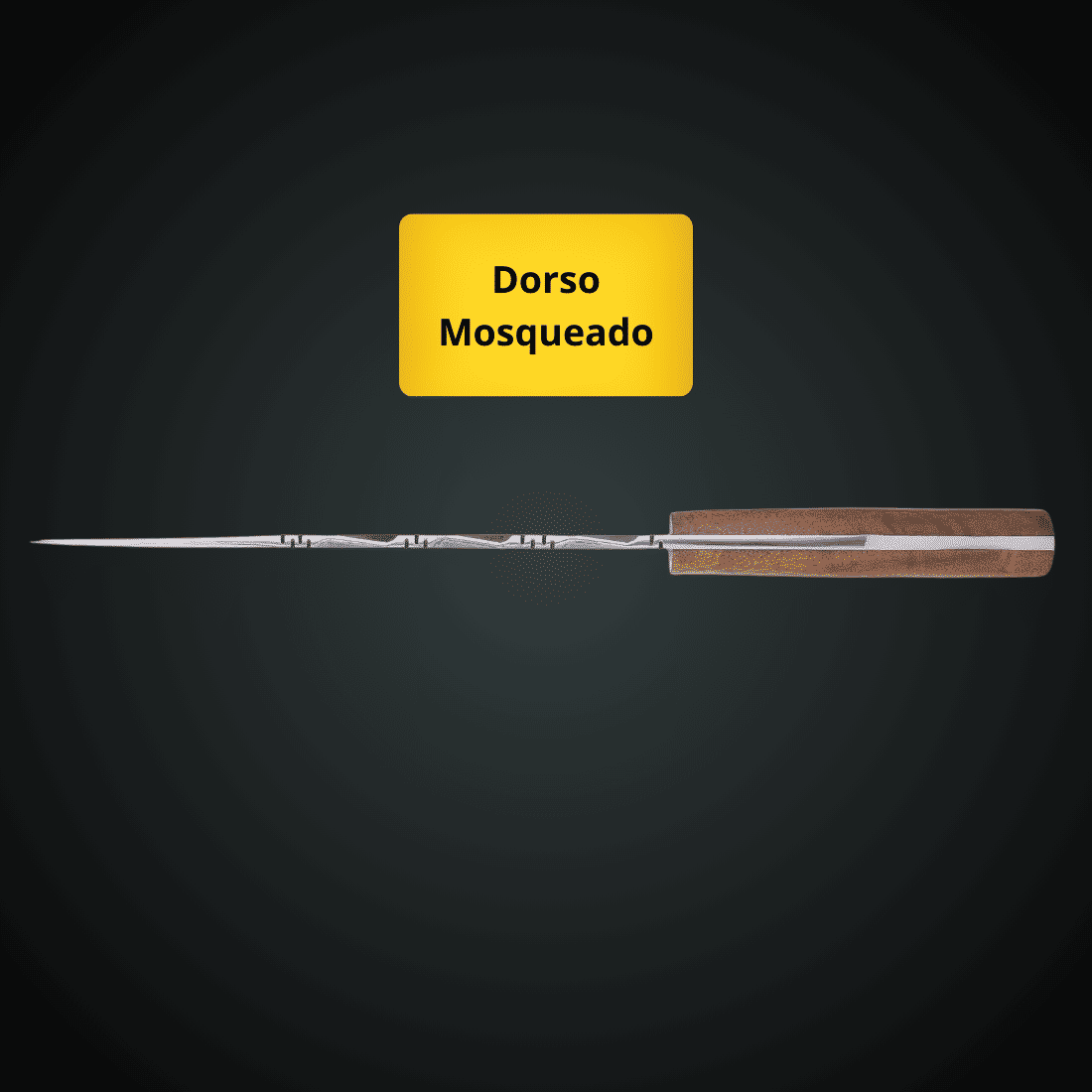 Faca Churrasco Campeira 8" VF Aço Carbono 1070 - Brut Forj - Cabo em Madeira Nobre