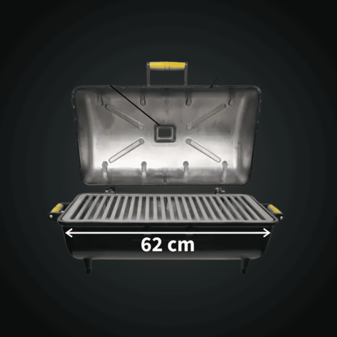 Churrasqueira Diamante Grande Bafo Alumínio com Pés Durafort – Cor Preto Craquelado Churrasqueira Diamante Grande Bafo Alumínio com Pés Durafort – Cor Preto Craquelado