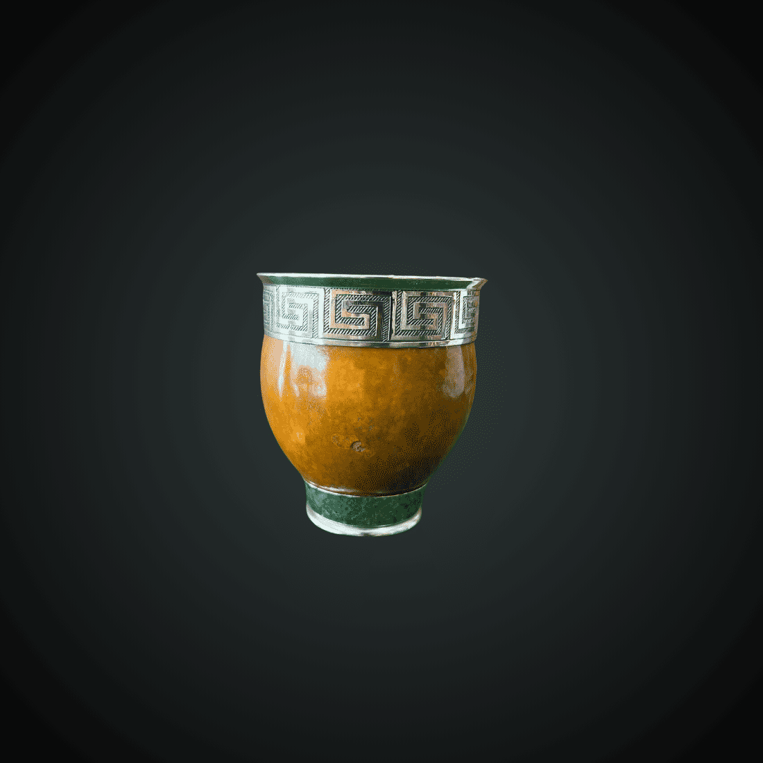 Cuia Chimarrao Torpedo Imperial Bocal de Alpaca c/Pé de metal