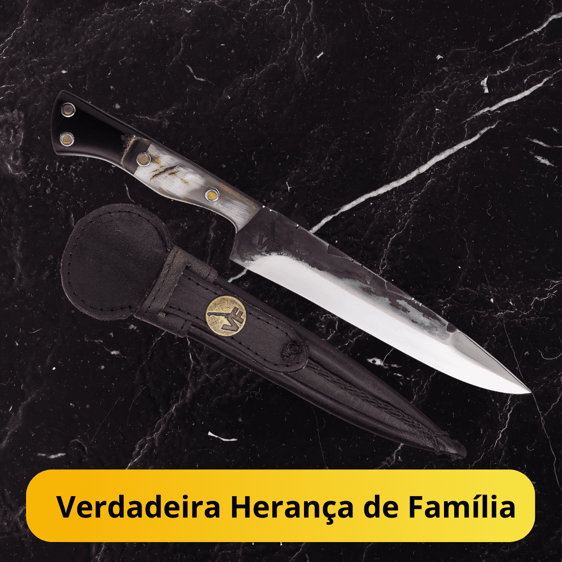 Faca Churrasco Campeira 8“ VF 3mm Brut Forj - Aço Inox 420 - Cabo Chifre Faca Churrasco Campeira 8“ VF 3mm Brut Forj - Aço Inox 420 - Cabo Chifre