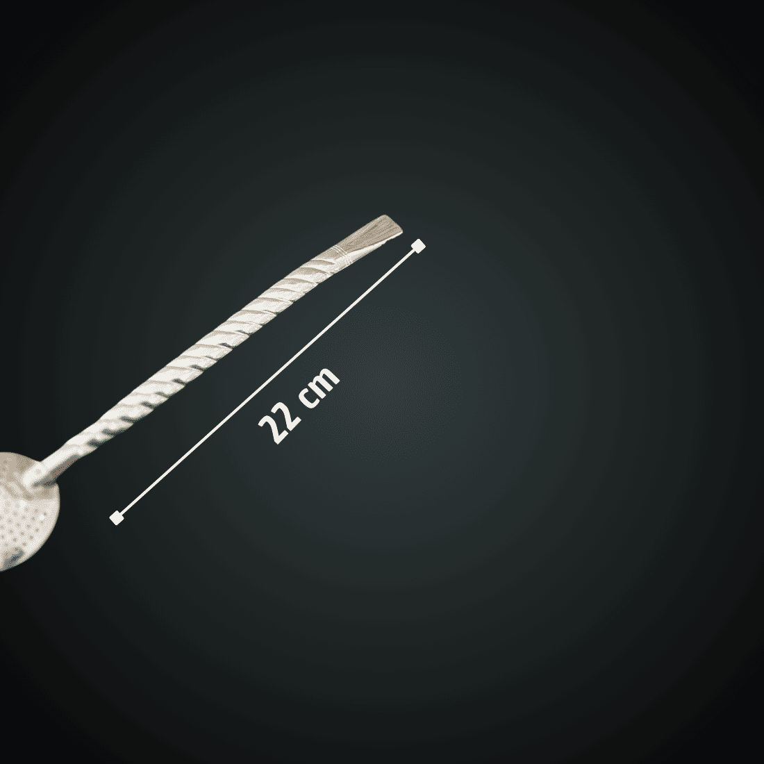 Bomba Chimarrão Torcida inox s/bocal s/rosca - 22cm