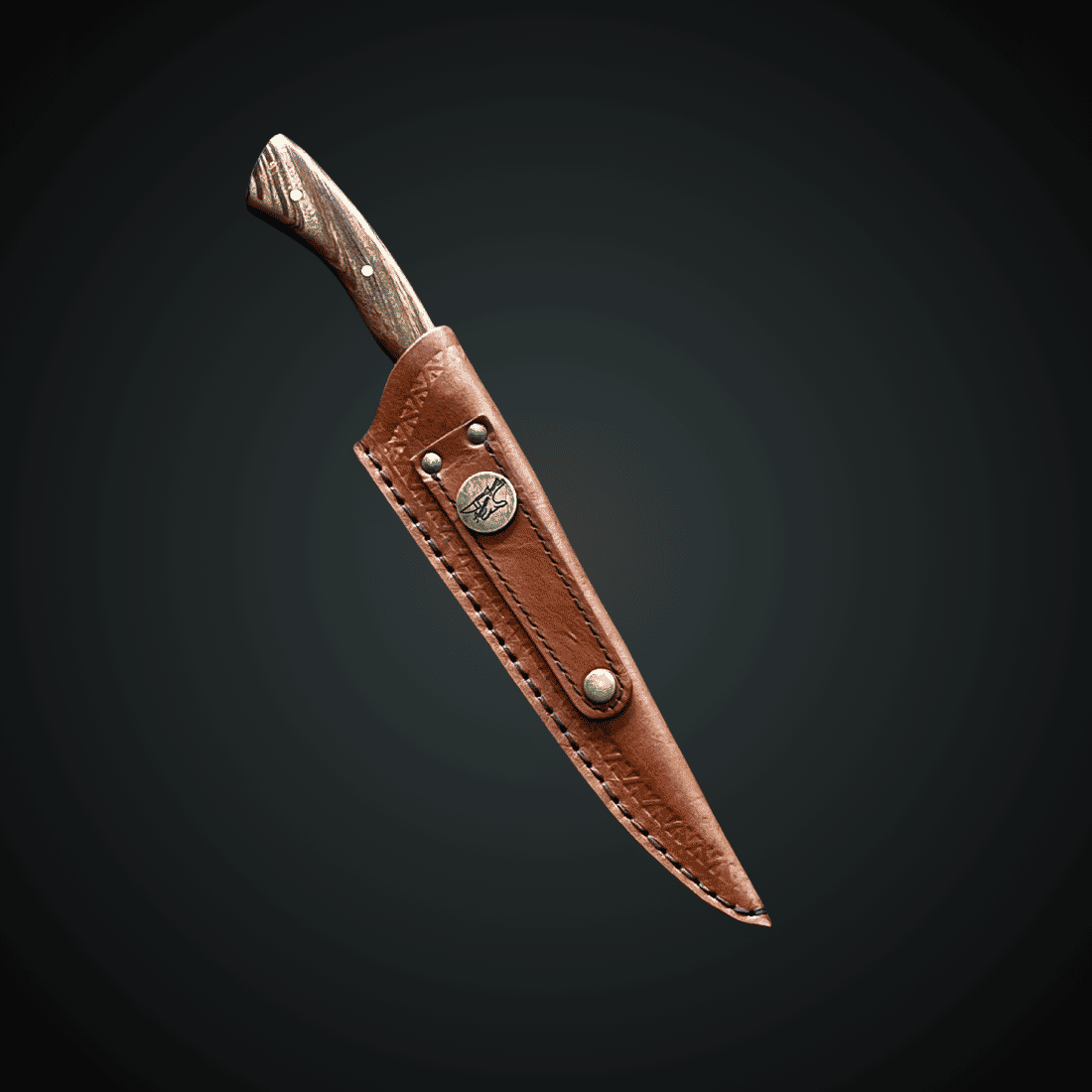 Faca Churrasco Assador 10" VF - Cabo MAdeira Aço Carbono 1070 - 3mm