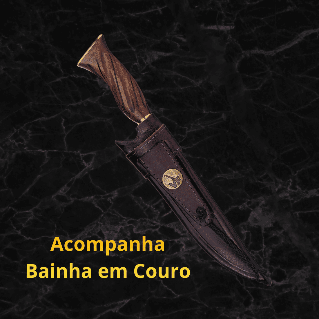 Faca Churrasco Picanheira 9“ É Bom Tá Vivo - Aço Inox 420 - Cabo Torneado