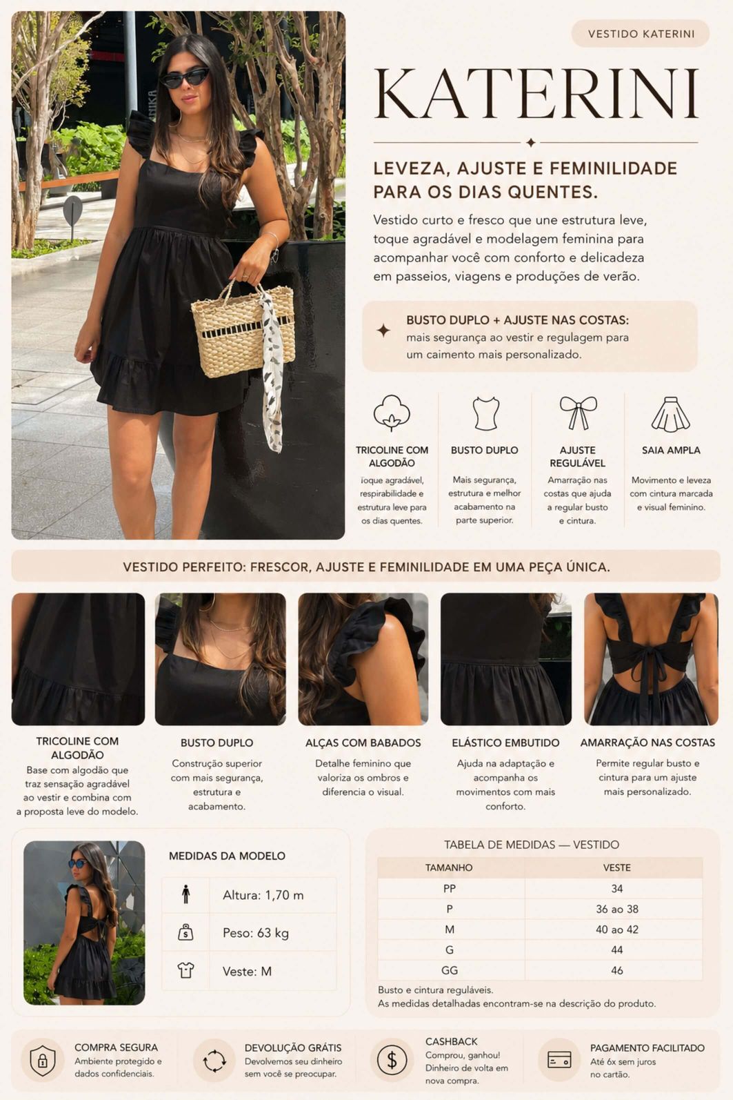 LEVE 3 VESTIDOS ALGODÃO KATERINI E GANHE DESCONTO ESPECIAL LEVE 3 VESTIDOS ALGODÃO KATERINI E GANHE DESCONTO ESPECIAL