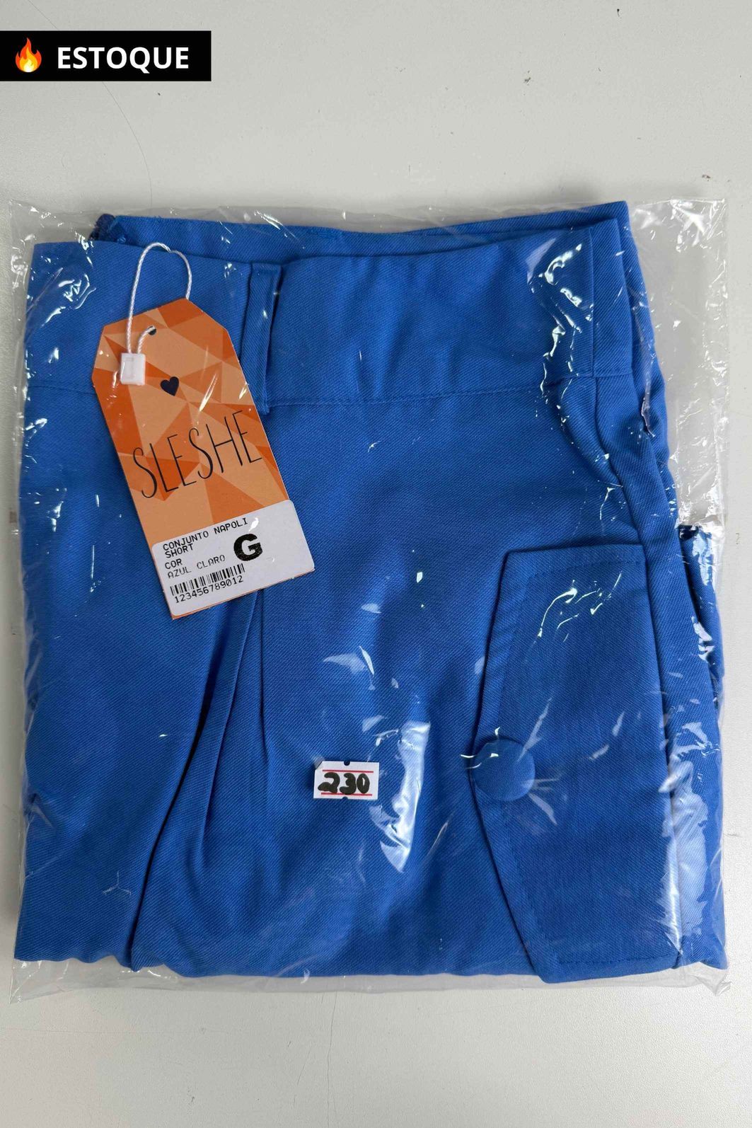 G - SHORT NAPOLI AZUL - LOTE 230