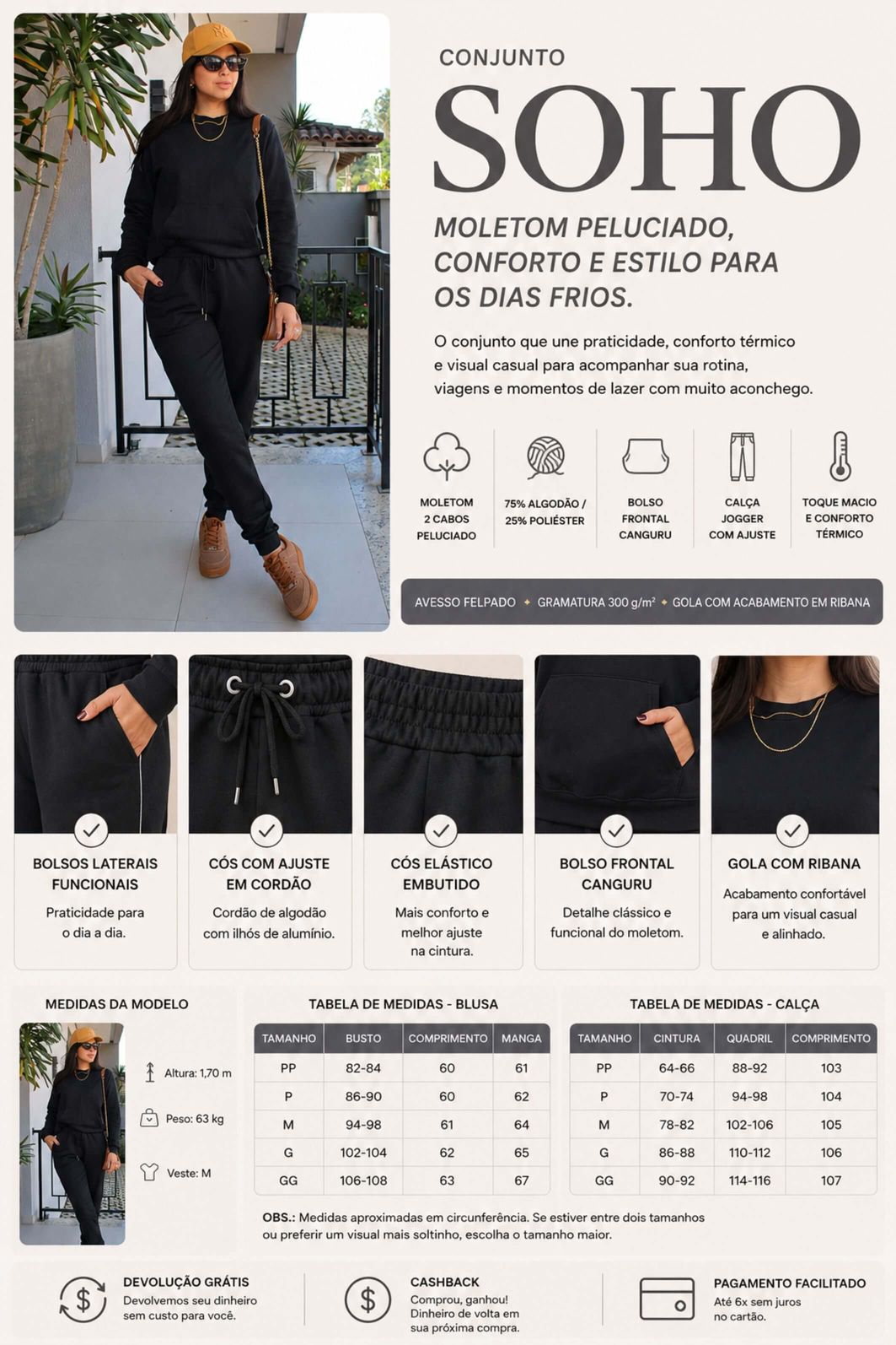 LEVE 2 CONJUNTOS MOLETONS FELPADOS ALGODÃO SOHO E GANHE DESCONTO ESPECIAL LEVE 2 CONJUNTOS MOLETONS FELPADOS ALGODÃO SOHO E GANHE DESCONTO ESPECIAL