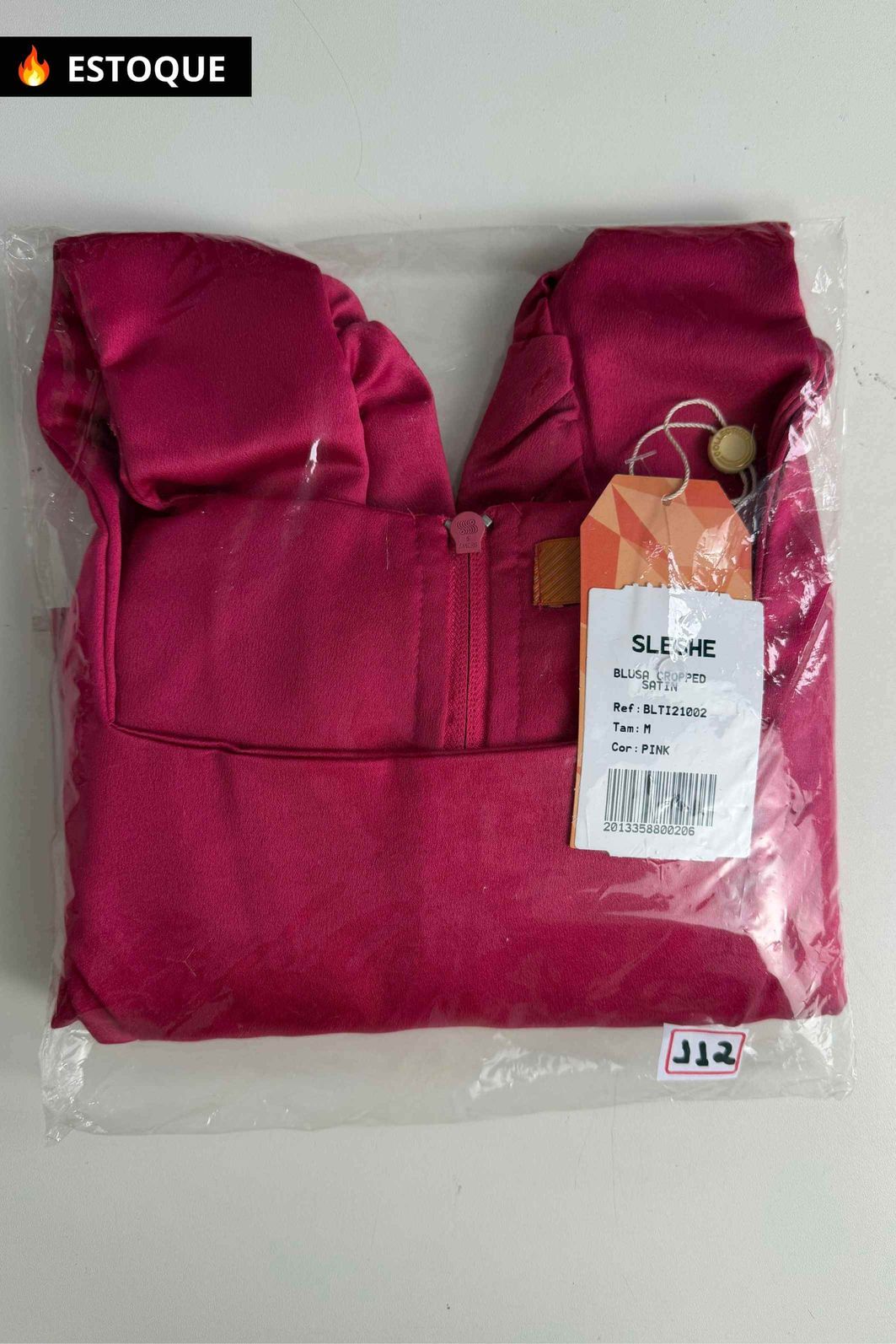 M - CROPPED SATIN PINK - LOTE 112