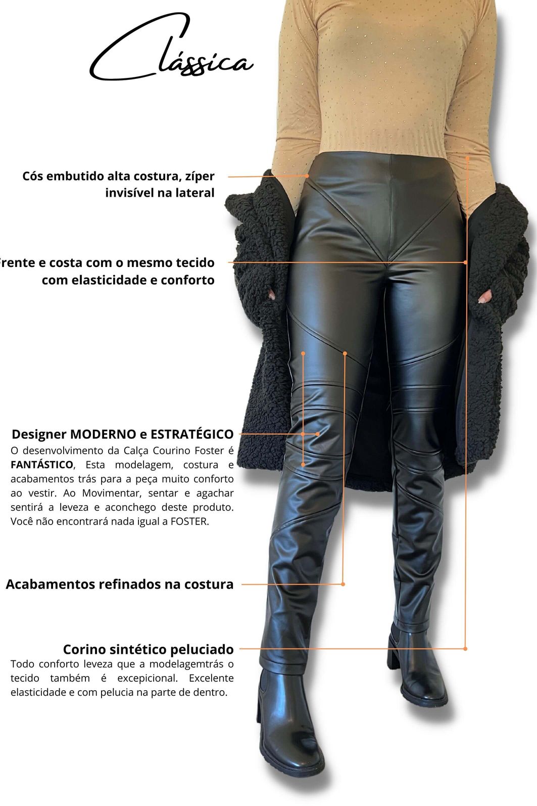 Calça feminina de Corino Peluciado