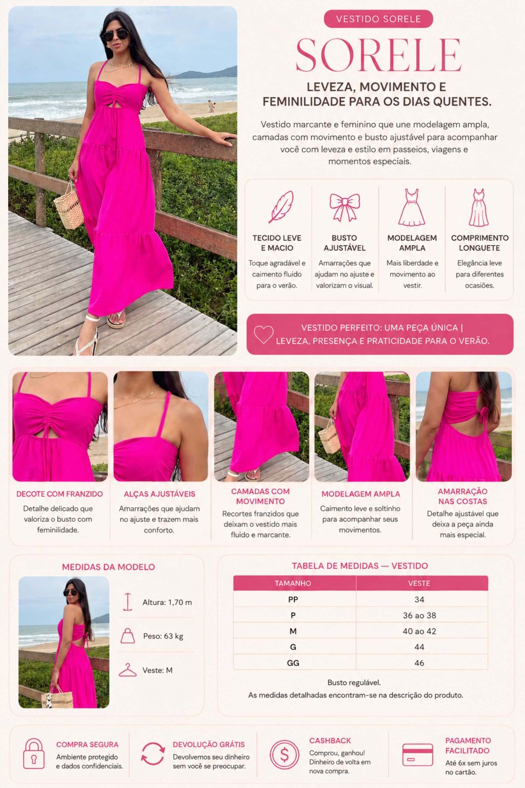 LEVE 2 VESTIDOS LONGUETE SINTÉTICO SORELE E GANHE DESCONTO ESPECIAL LEVE 2 VESTIDOS LONGUETE SINTÉTICO SORELE E GANHE DESCONTO ESPECIAL