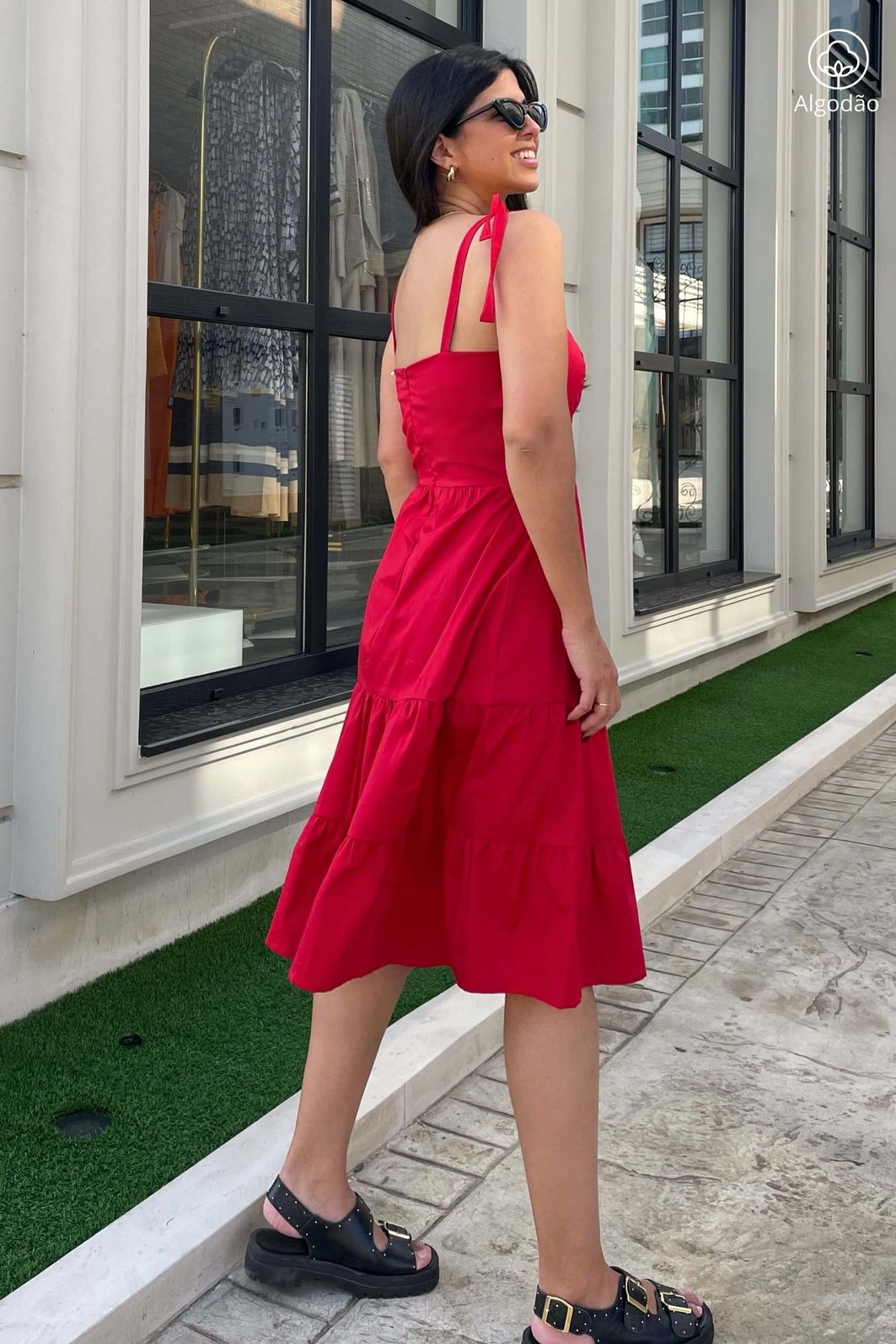 LEVE 3 VESTIDOS MIDI ALGODÃO ATHENAS E GANHE DESCONTO ESPECIAL