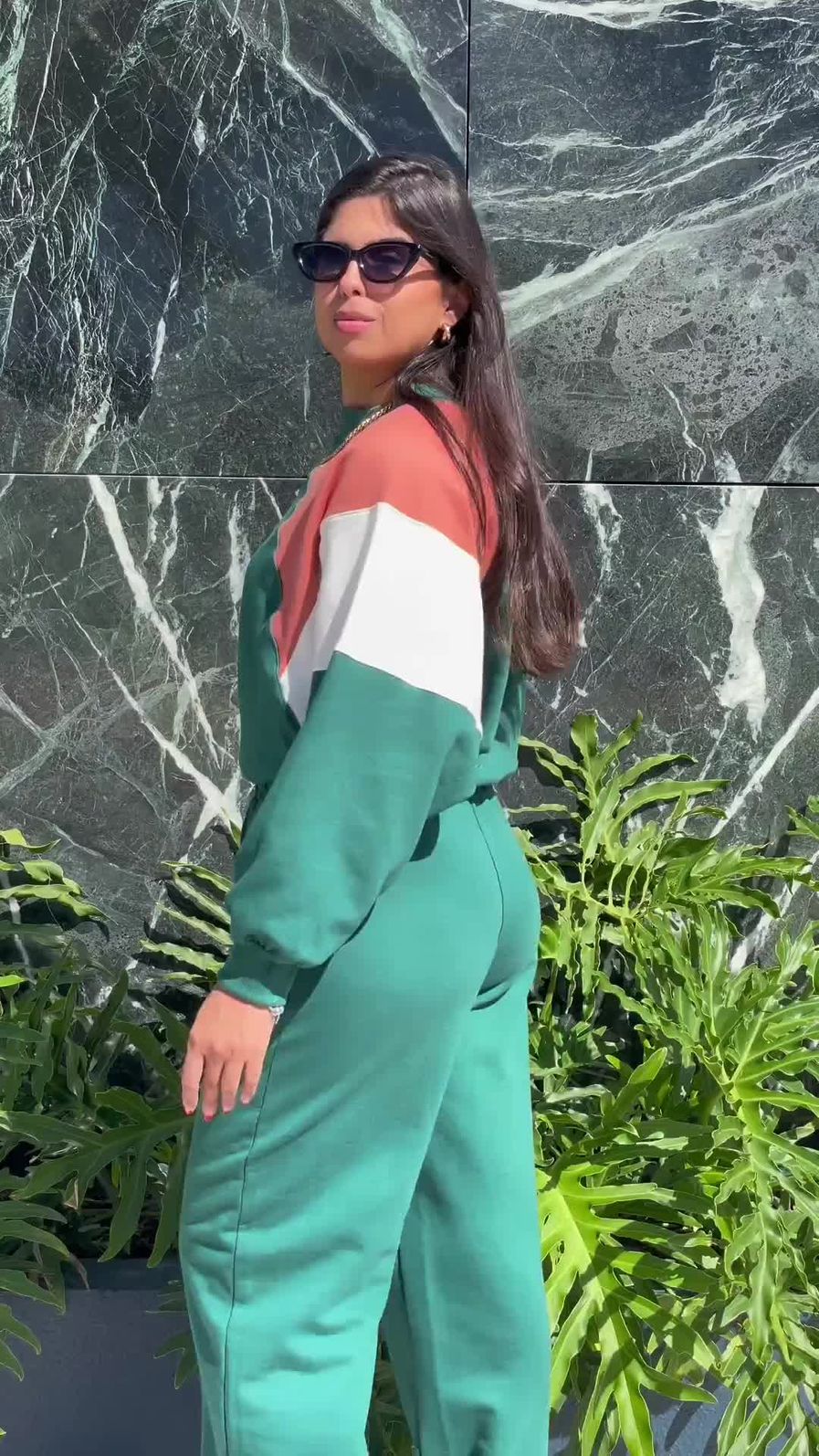 Conjunto moletom feminino peluciado