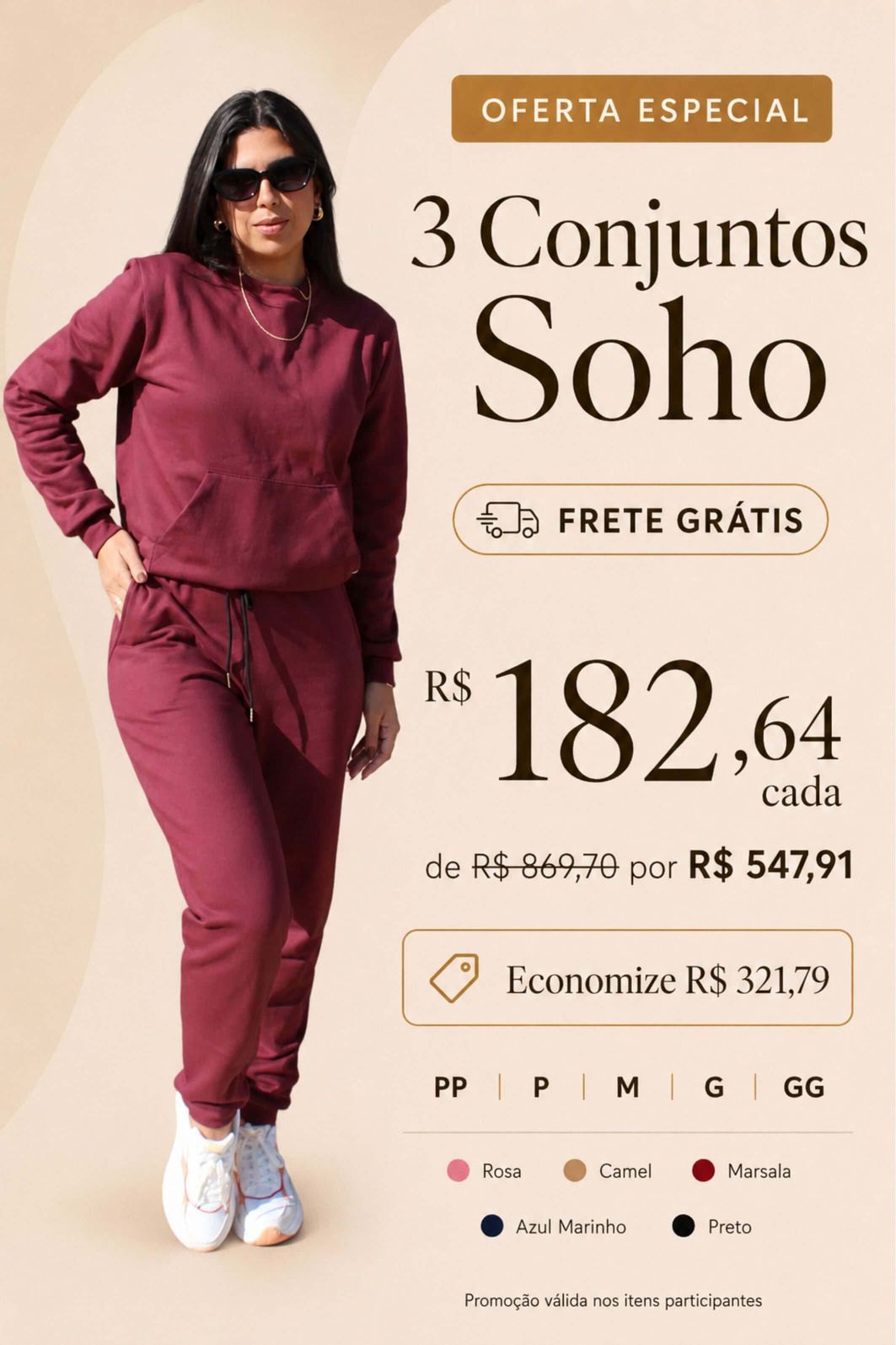 LEVE 3 CONJUNTOS MOLETONS FELPADOS ALGODÃO SOHO E GANHE DESCONTO ESPECIAL LEVE 3 CONJUNTOS MOLETONS FELPADOS ALGODÃO SOHO E GANHE DESCONTO ESPECIAL