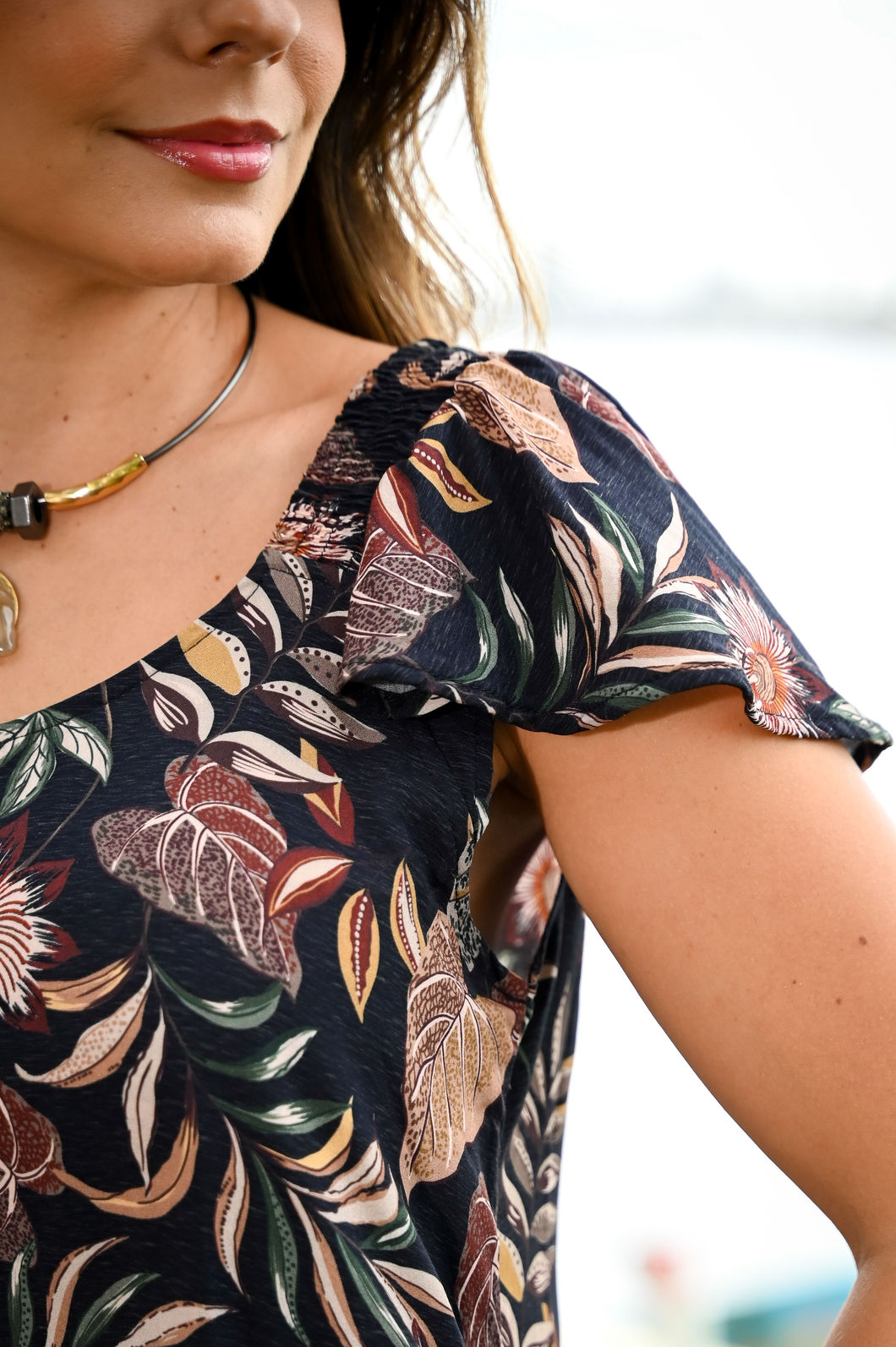 Vestido Lilian - Estampa Flor de Maracujá Vestido Lilian - Estampa Flor de Maracujá