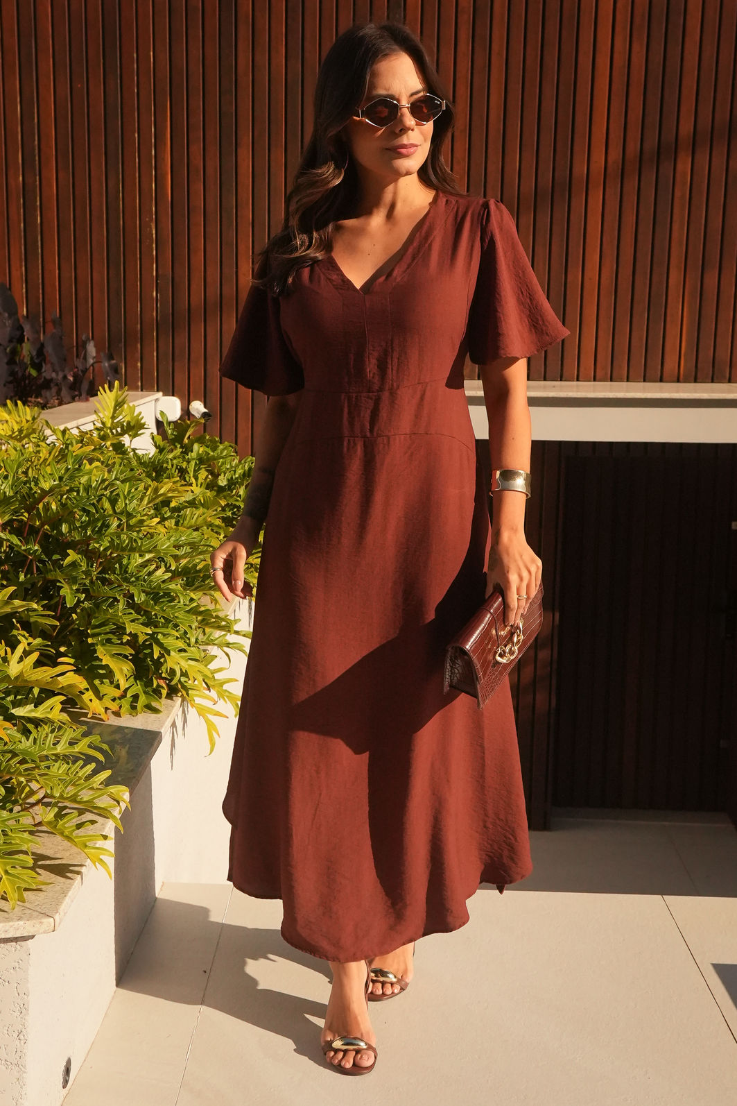 Vestido Sofia - Marrom Vestido Sofia - Marrom