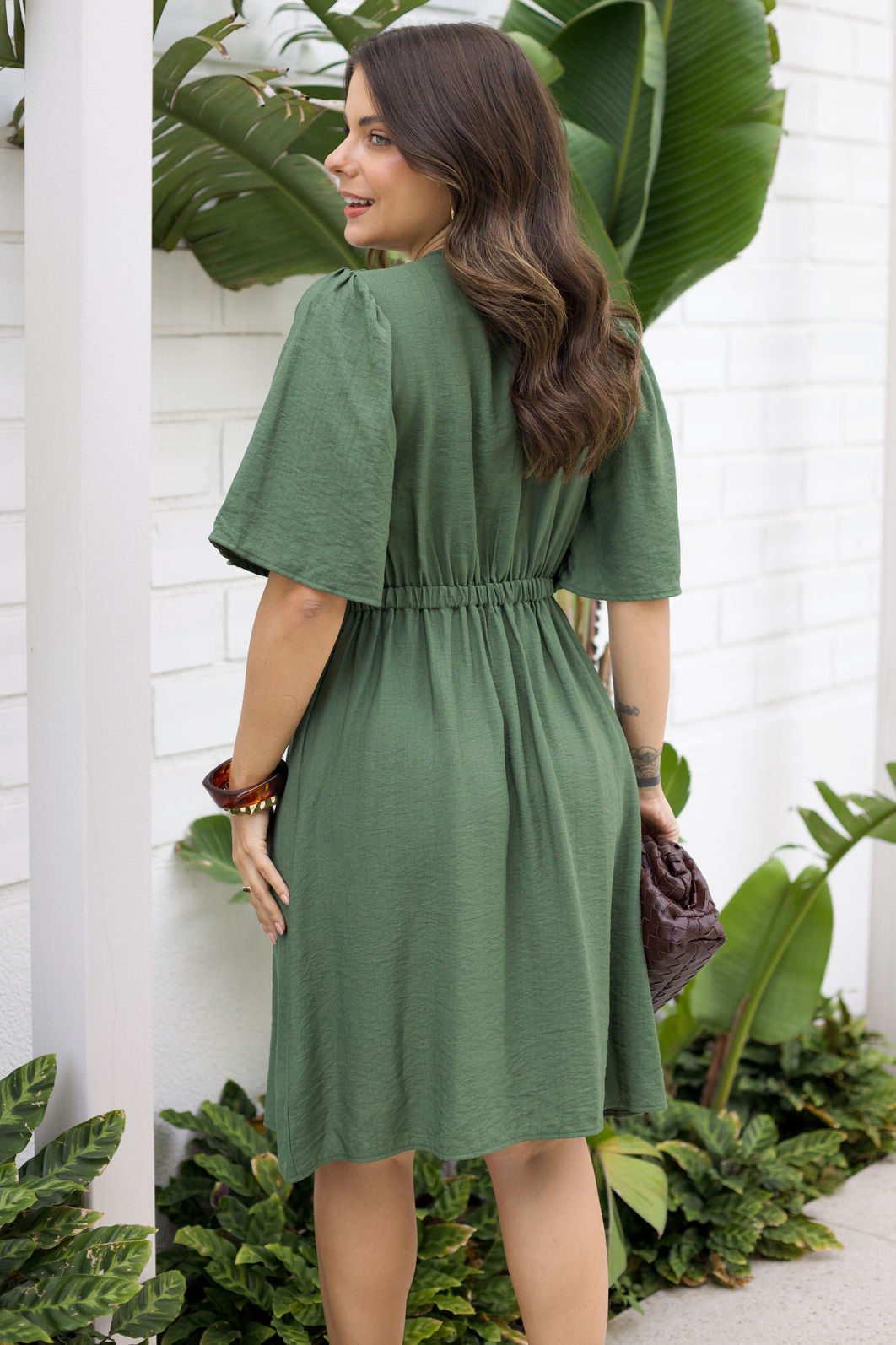 Vestido Heloísa - Tecido Plano de Viscose - Verde Vestido Heloísa - Tecido Plano de Viscose - Verde