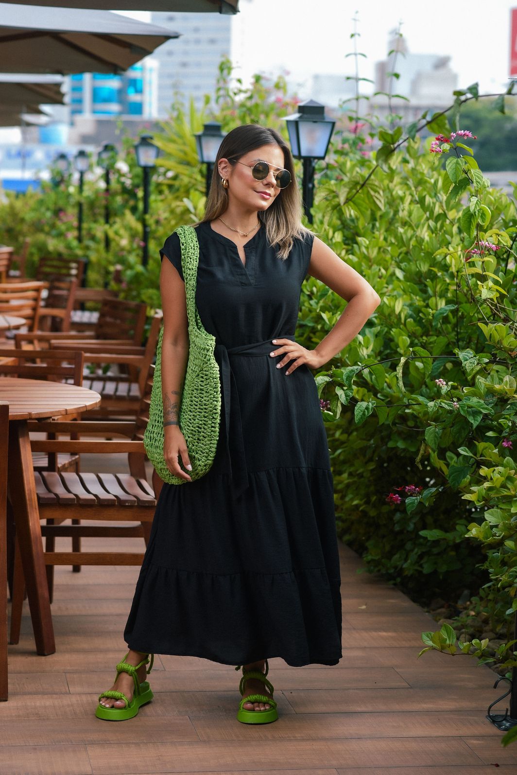 Vestidos hot sale midi longo