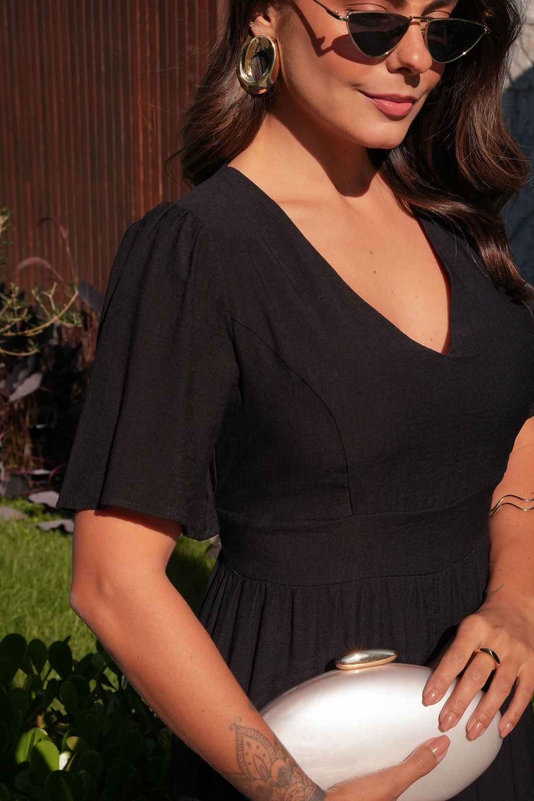 Vestido Feminino Casual Longo Serena - Preto Vestido Feminino Casual Longo Serena - Preto