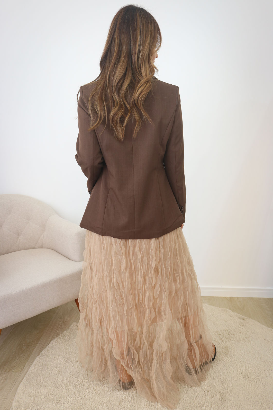 Blazer Alfaiataria Premium Forrado - Café