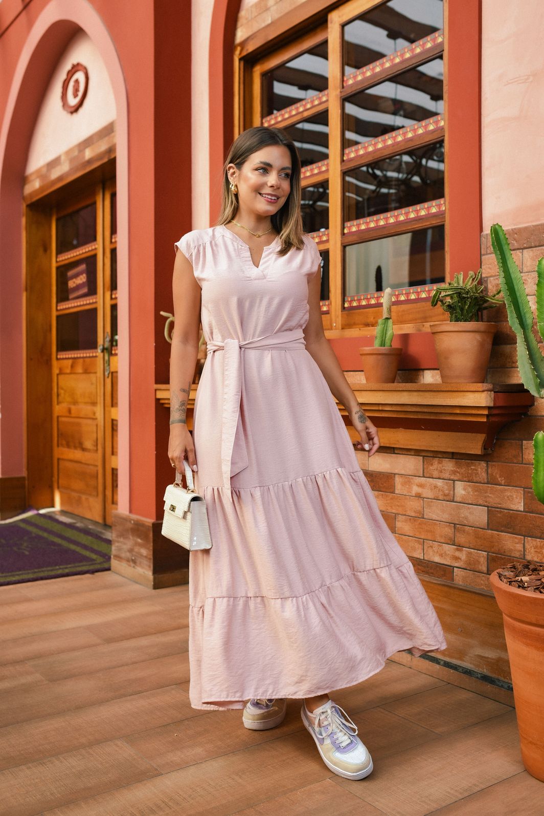 Vestido Amora - Midi/Longo - Rosê Vestido Amora - Midi/Longo - Rosê