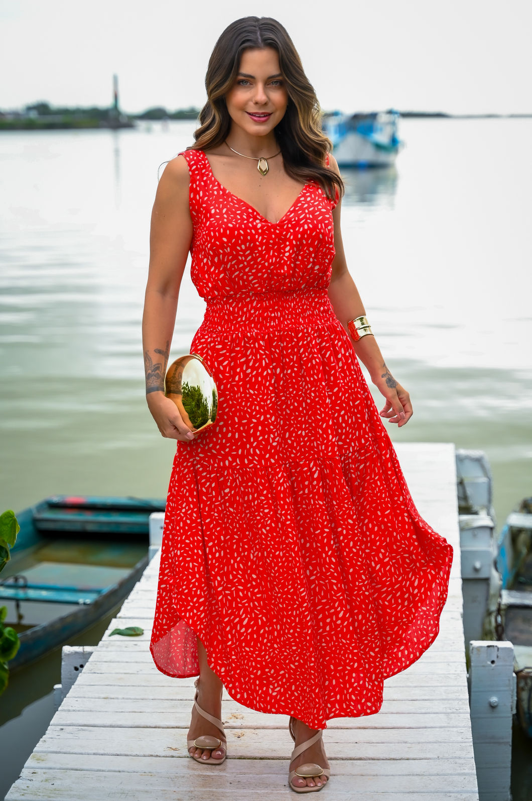 Vestido Amarilis em Tecido Plano de Viscose Vestido Amarilis em Tecido Plano de Viscose