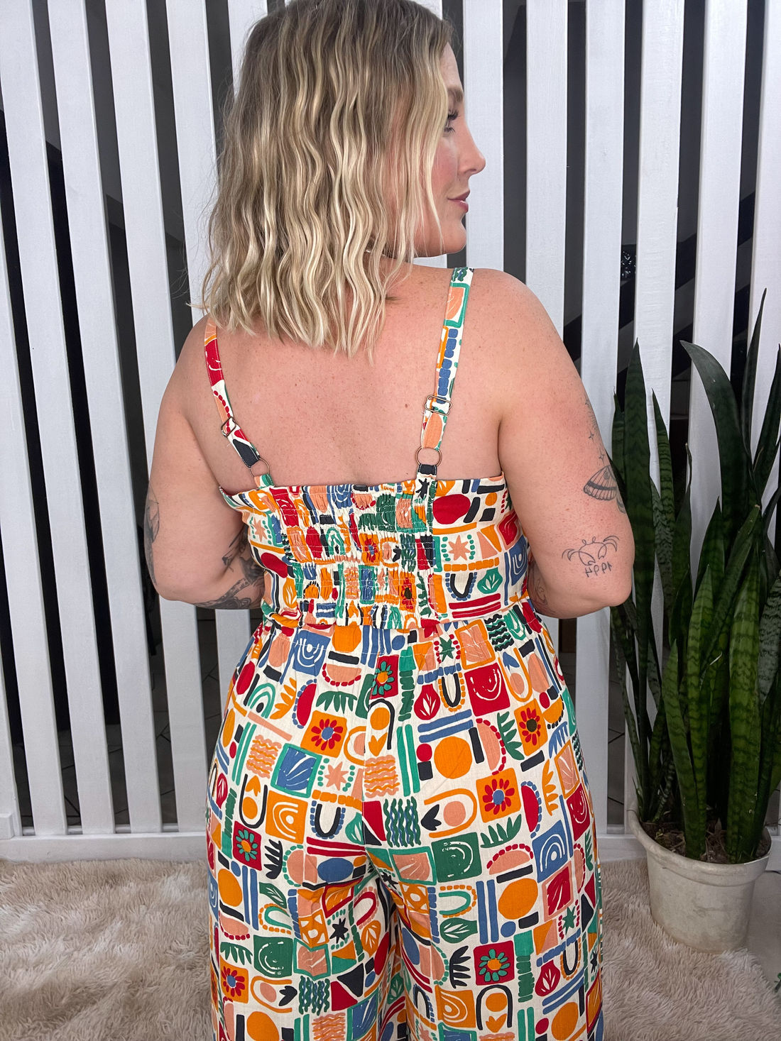 Top Sofia de Tecido de Viscose Estampado - Étnico Colorido Top Sofia de Tecido de Viscose Estampado - Étnico Colorido