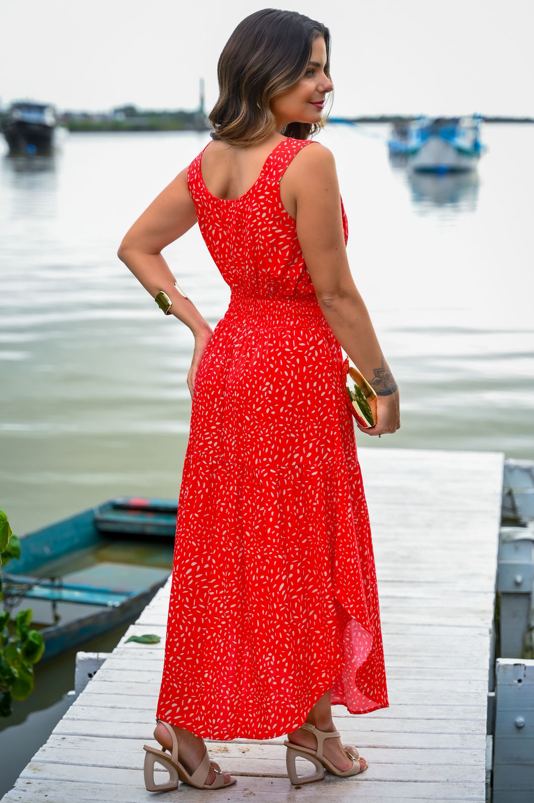 Vestido Amarilis em Tecido Plano de Viscose Vestido Amarilis em Tecido Plano de Viscose