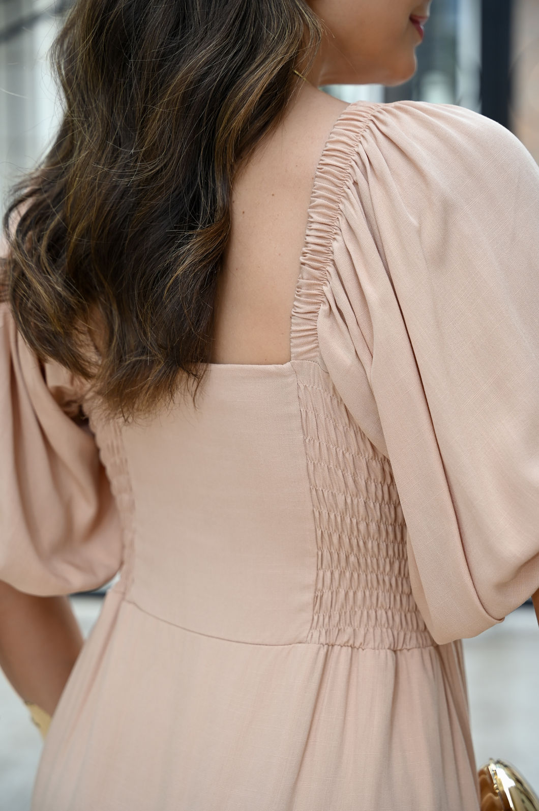 Vestido Letícia Com Forro - Bege Vestido Letícia Com Forro - Bege